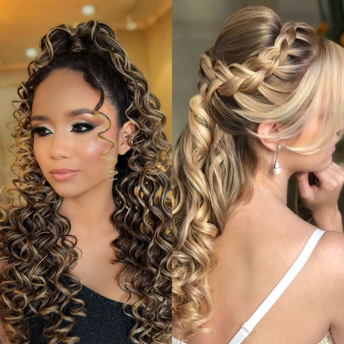 penteados para formatura cabelo solto