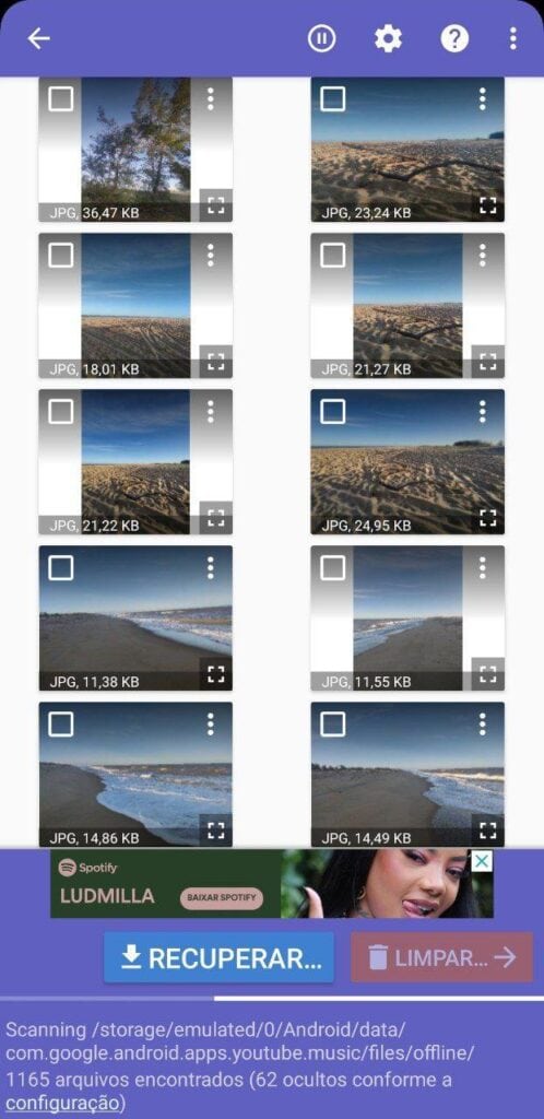 Recuperar fotos apagadas de cartão SD no Android