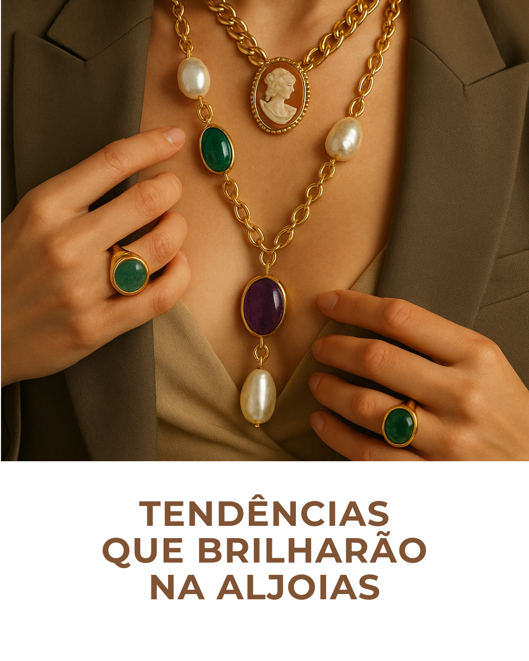 Pérolas em 2026: A volta triunfal em joias statement