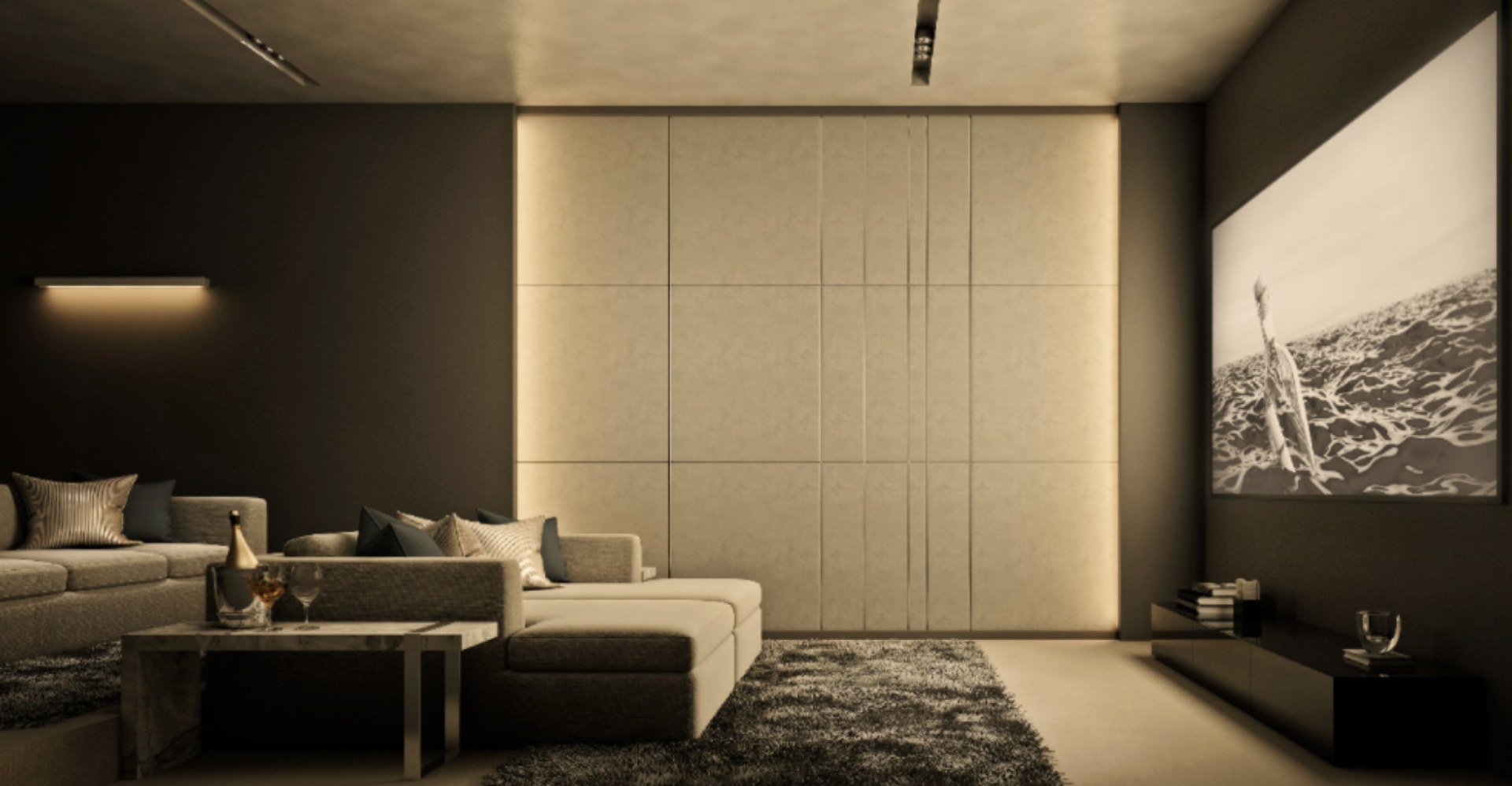 truques de iluminação para sala escura