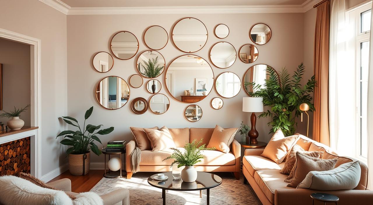 usar espelhos redondos decoração