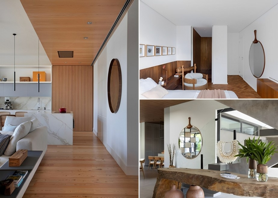 usar espelhos redondos decoração