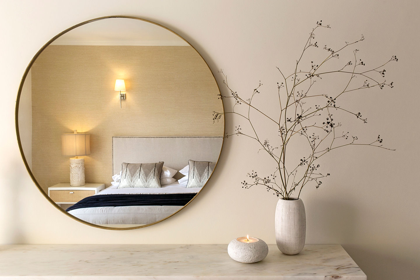 usar espelhos redondos decoração