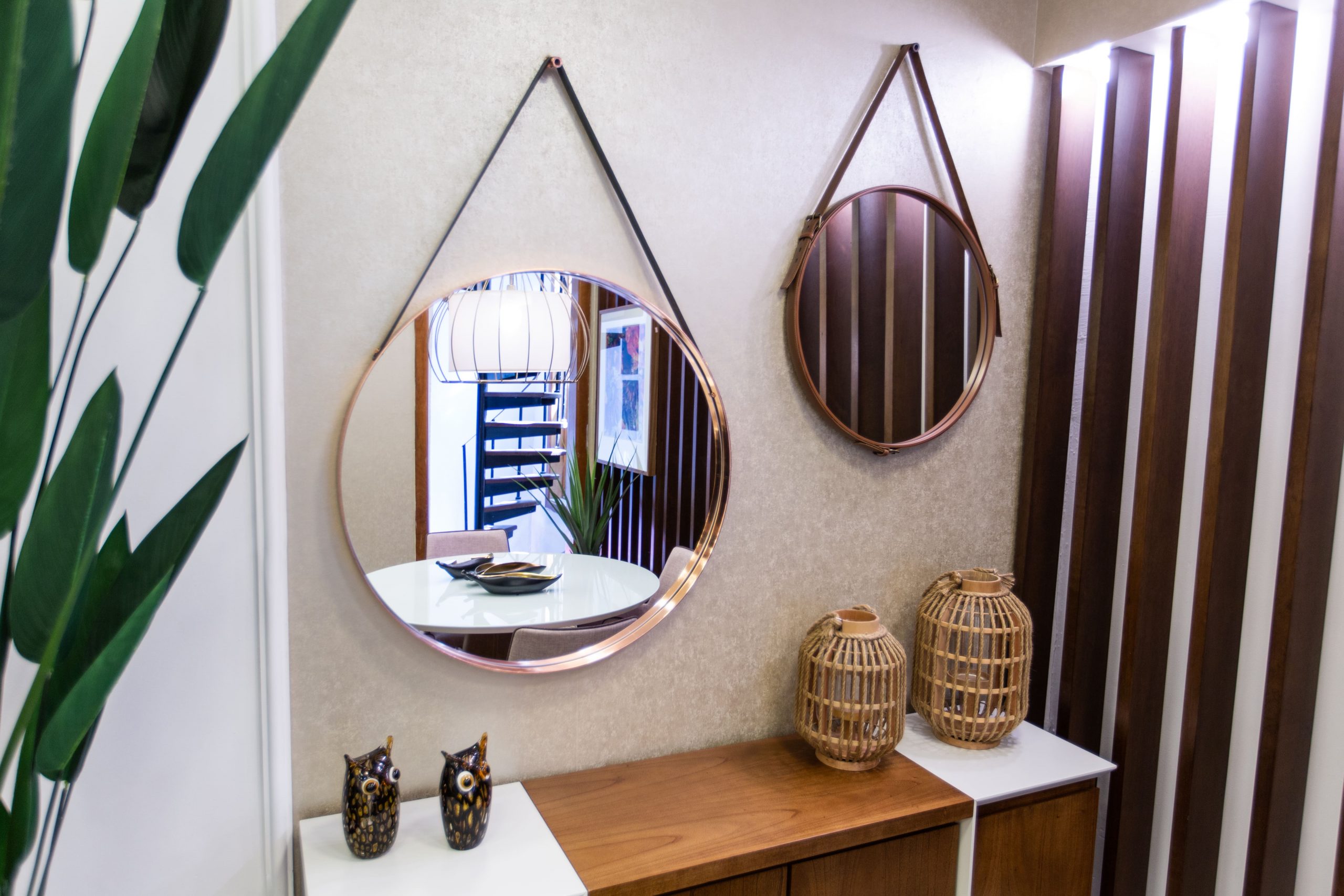 usar espelhos redondos decoração